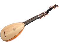 13-chörige Barocklaute nach Martin Hoffmann/Johann Christian Hoffmann, Leipzig 169(?) (Schwanenhalslaute) - 13-course baroque lute after Martin Hoffann/Johann Christian Hoffmann, Leipzig 169(?) (swan neck lute